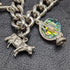 British vintage sterling silver charm bracelet 71g